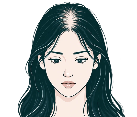 Ilustração do cabelo em 1 a 2 meses de uso