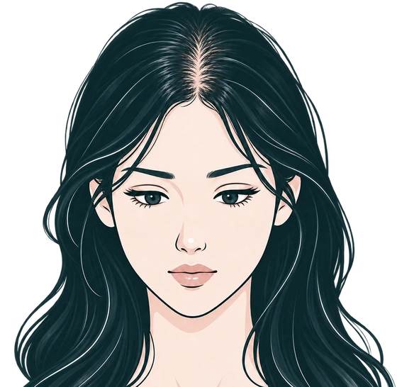Ilustração do cabelo em 3 a 6 meses de uso