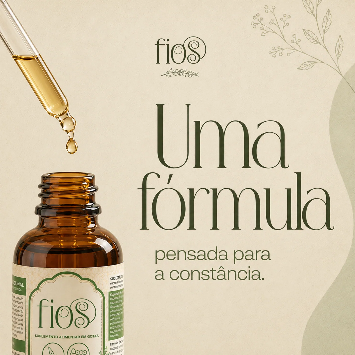 Frasco Fios que Voltam com conta-gotas: uma fórmula pensada para a constância