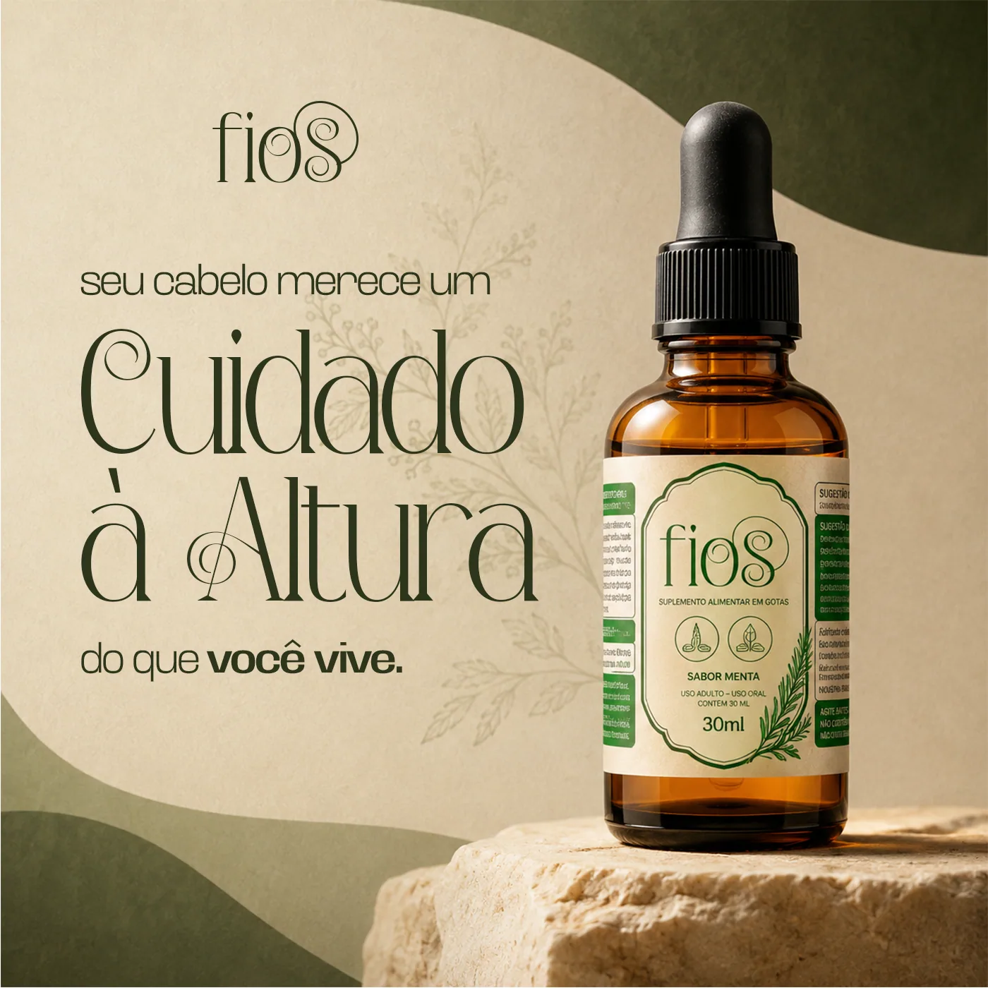 Frasco sobre pedra: seu cabelo merece um cuidado à altura do que você vive